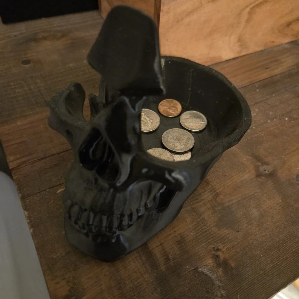 Black Skull Glasses Holder, Jewelry Organizer - Decorative Ring & Earring Holder